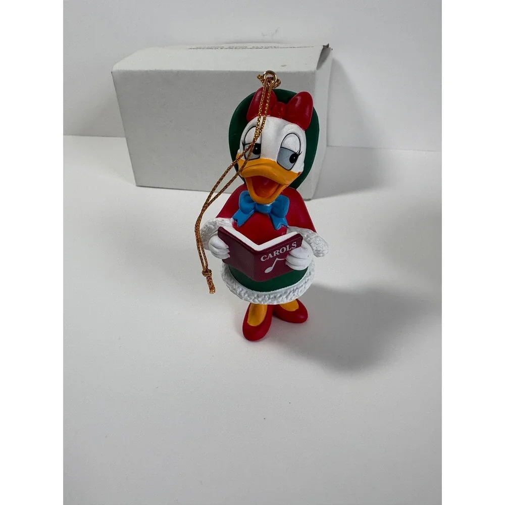 Disney Daisy Duck Caroling Christmas Ornament Vintage Holiday Figurine with Box